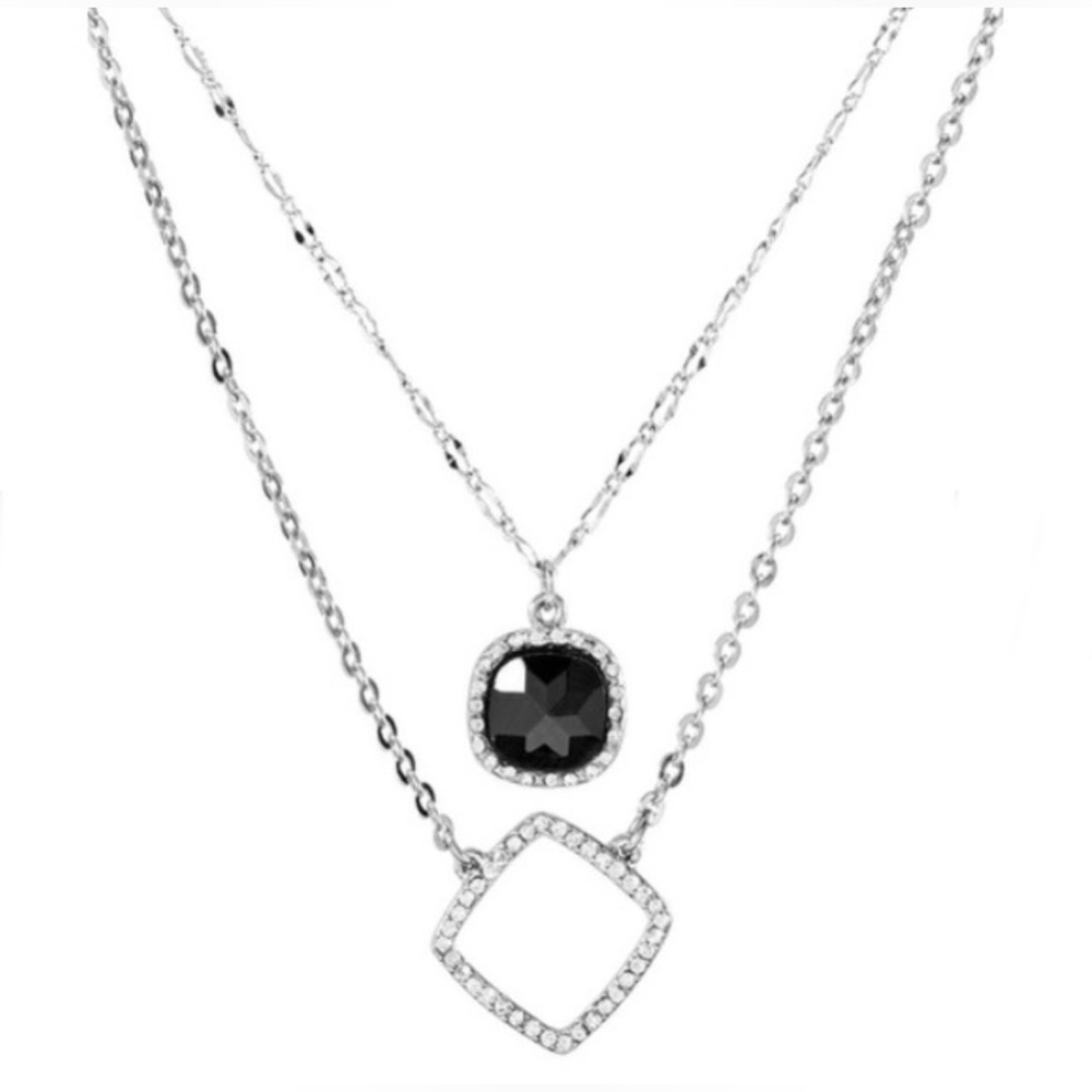 WHBM Bijoux convertible square necklace